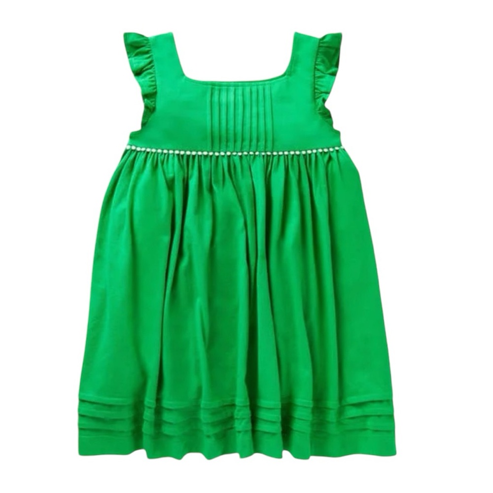 💚 Mini Boden Frill Sleeve Flutter Dress Size 4-5 Year